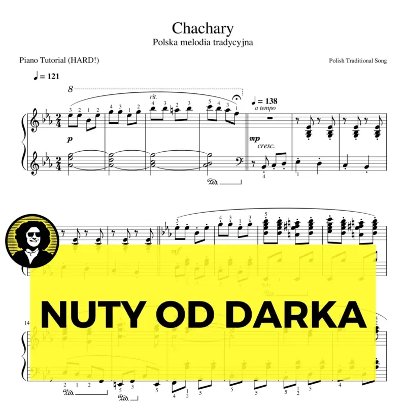 Chachary nuty fortepian trudna wersja