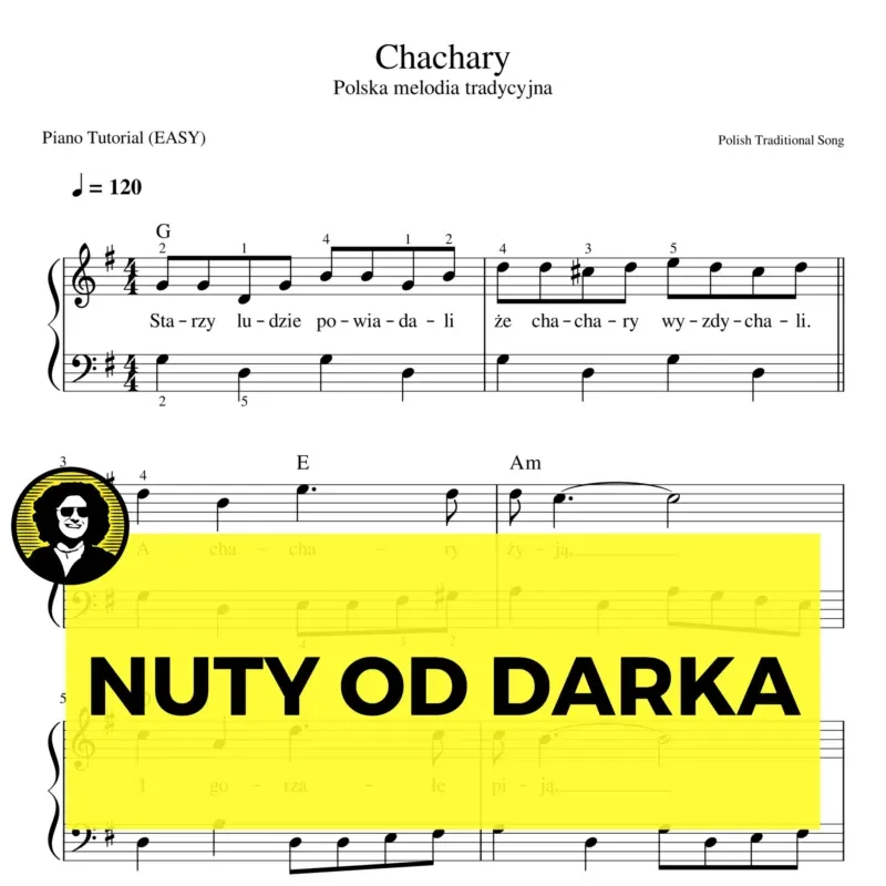 Chachary nuty piano latwa wersja