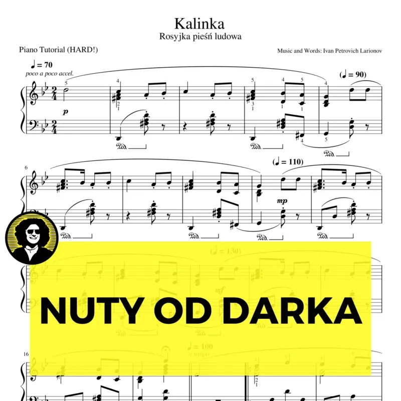 Kalinka nuty fortepian trudna wersja