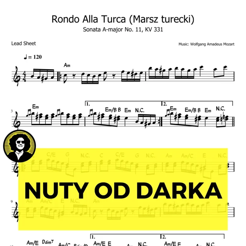 Marsz Turecki (Mozart) nuty
