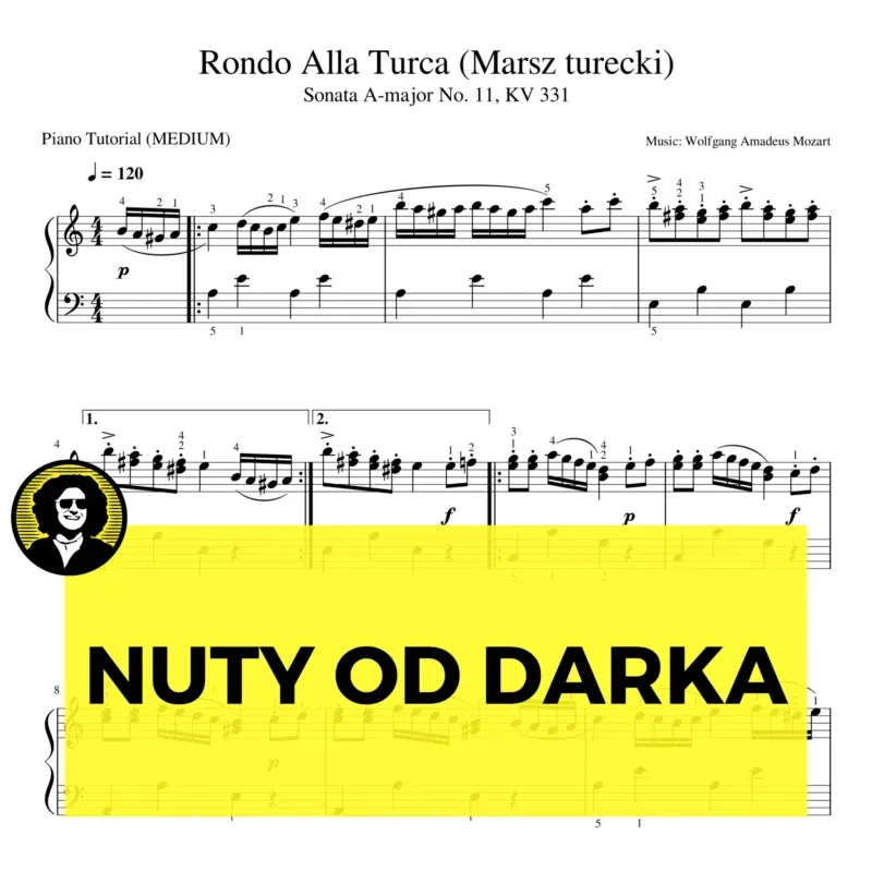 Marsz Turecki (Mozart) nuty
