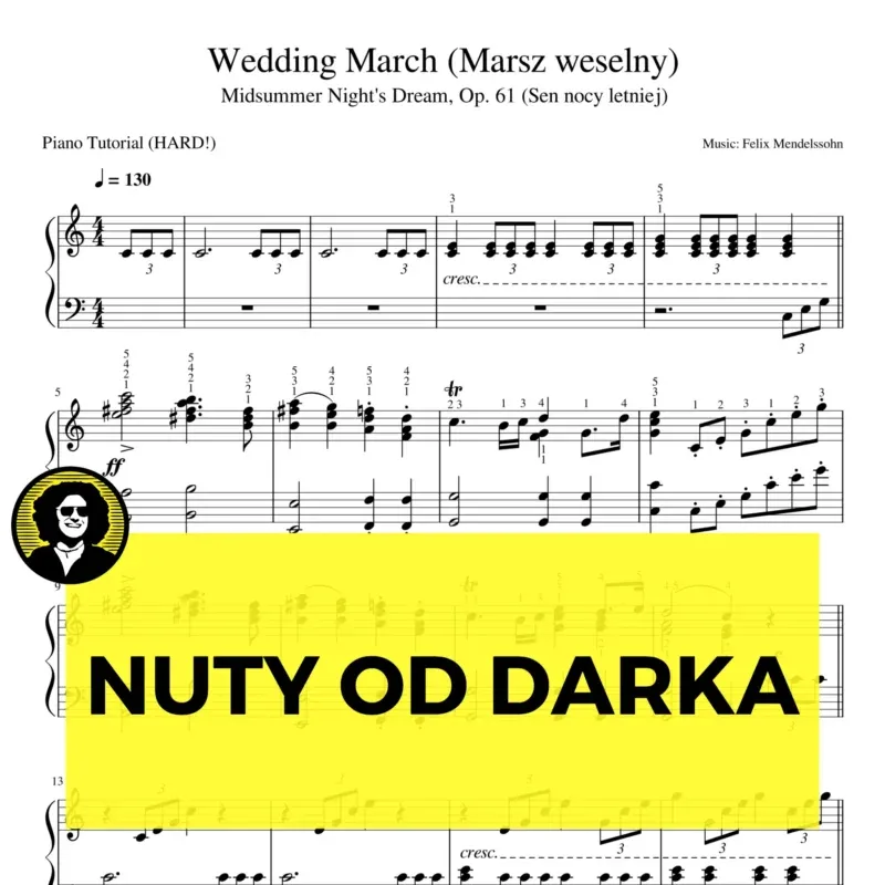 Marsz weselny (Felix Mendelssohn) nuty