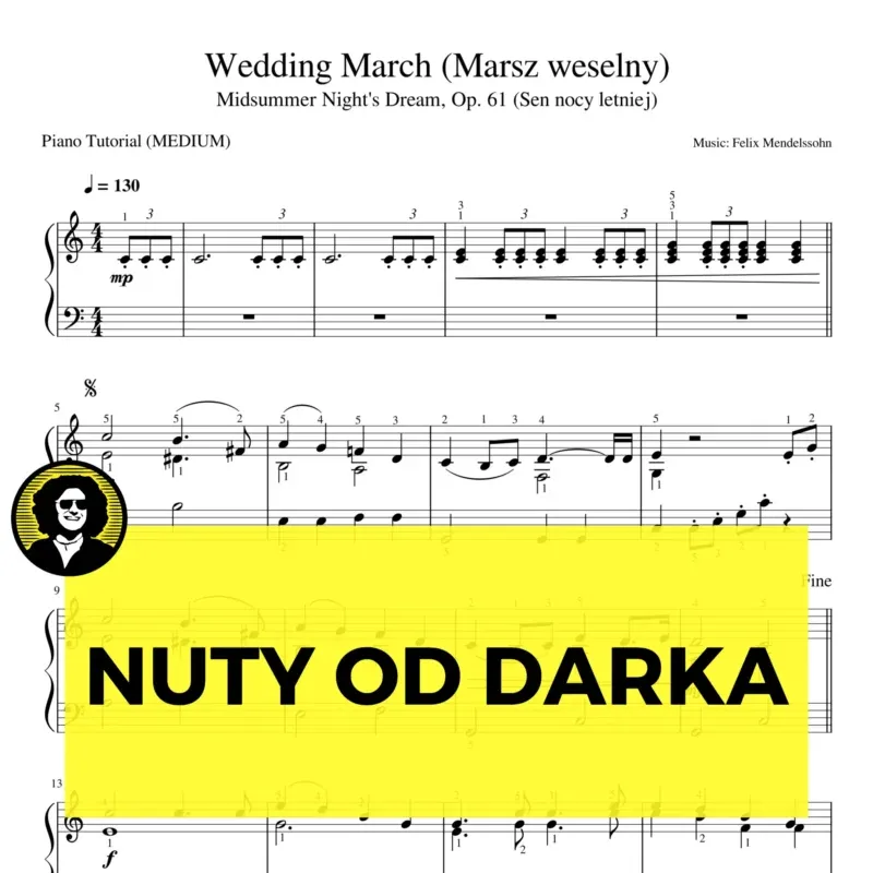 Marsz weselny (Felix Mendelssohn) nuty