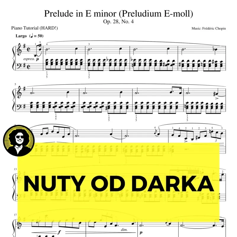 Preludium E-moll (Chopin) nuty