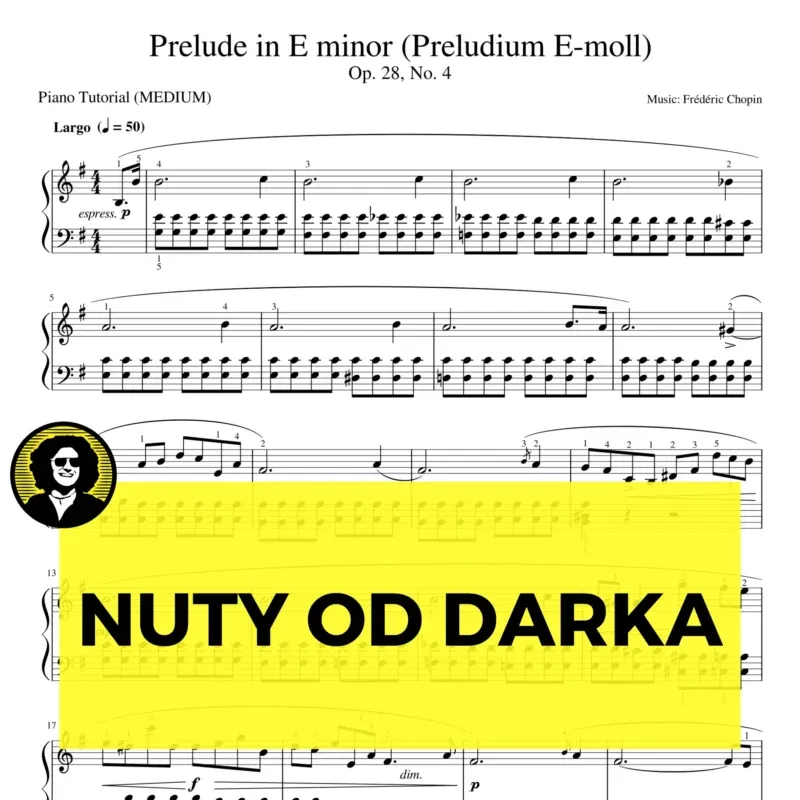 Preludium E-moll (Chopin) nuty