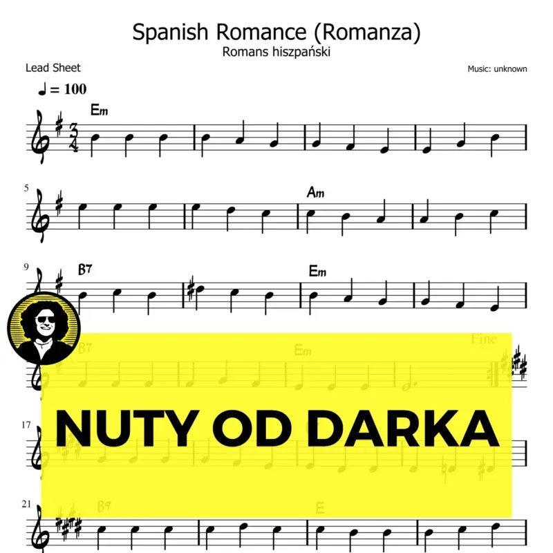 Romans hiszpański (Romance d'Amour) nuty
