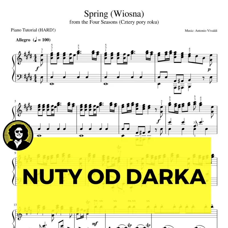 Wiosna (Cztery pory roku, Vivaldi) nuty