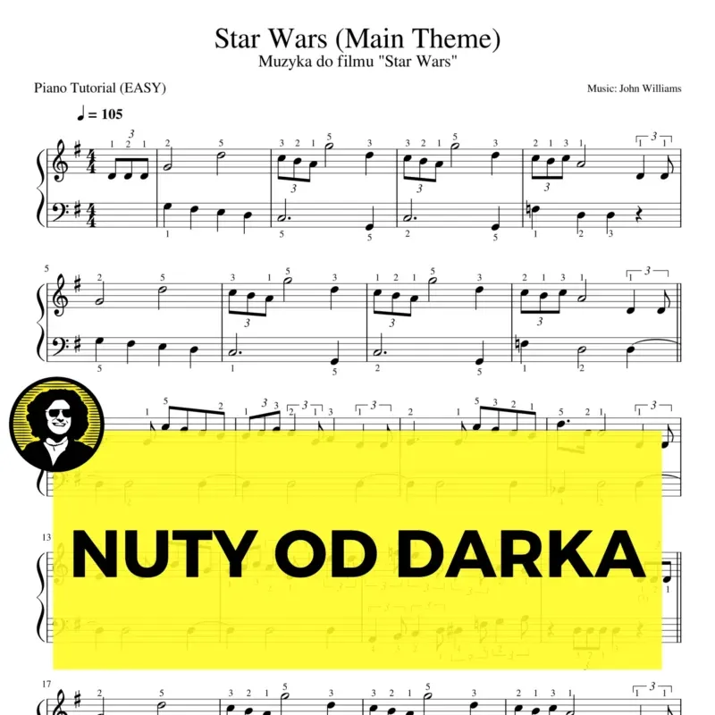 Star wars motyw glowny nuty pianino latwe