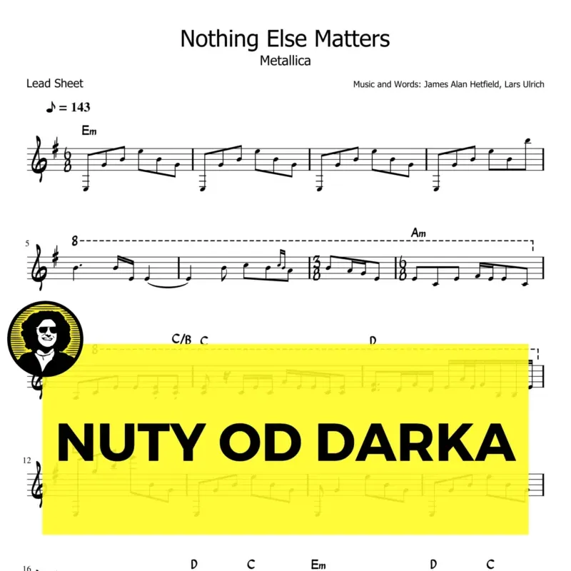 Nothing else matters metallica nuty akordy