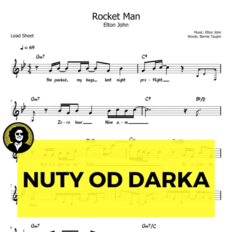 Rocket man elton john nuty akordy