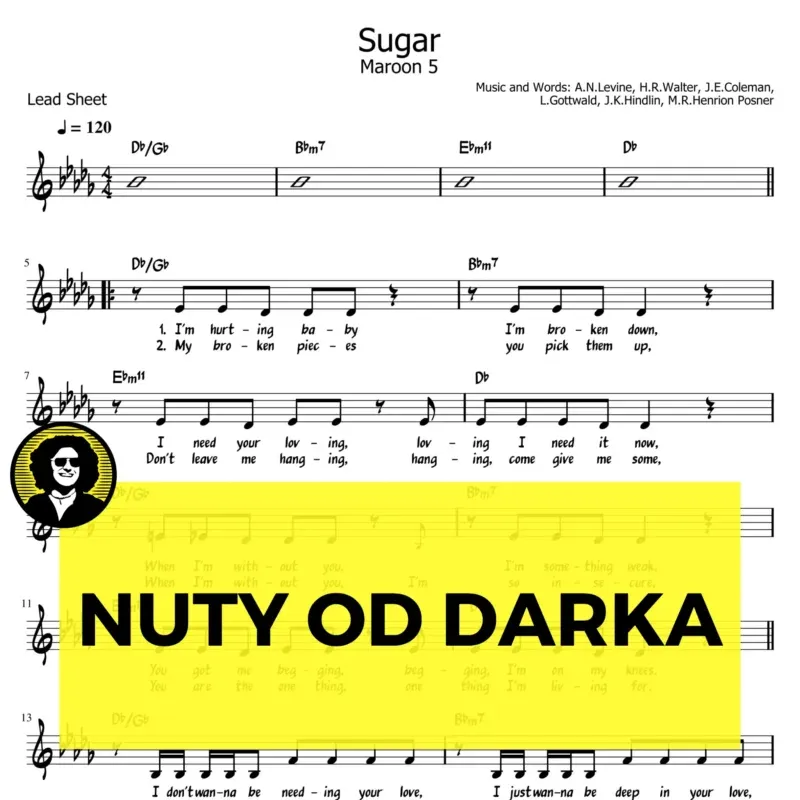 Sugar maroon 5 nuty akordy