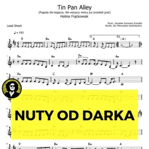 Nuty do piosenki "Tin Pan Alley" Haliny Frąckowiak.
