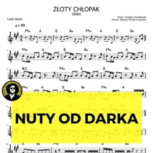 Zloty chlopak gibbs nuty z akordami pdf